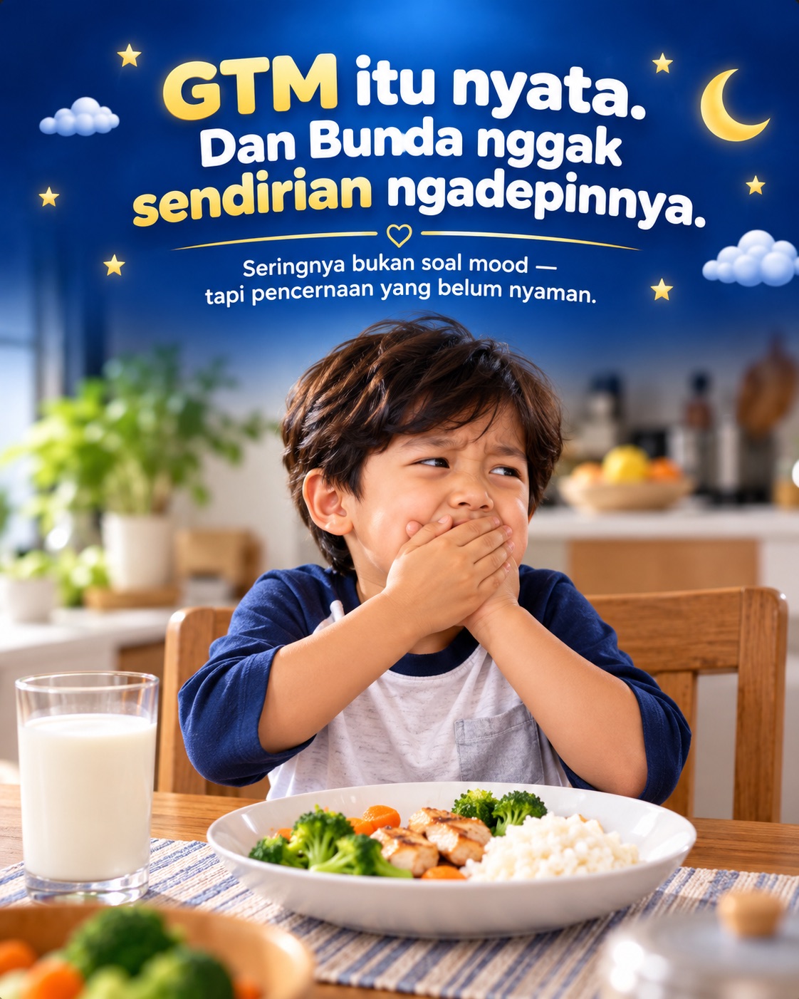 GTM itu nyata — anak susah makan, mulut tertutup rapat